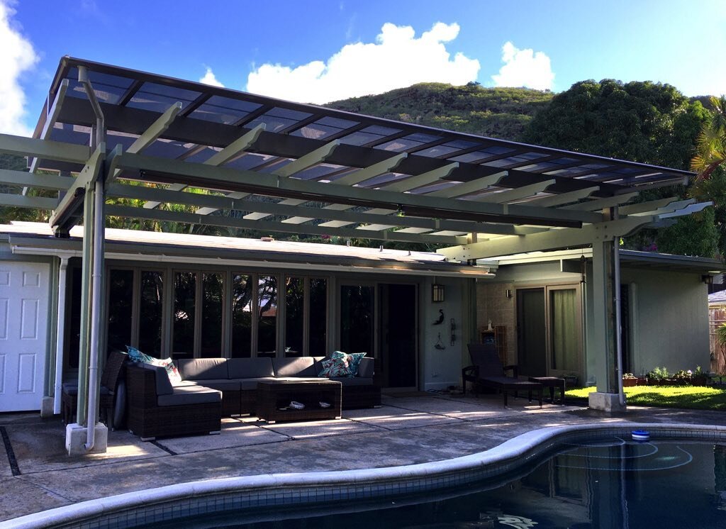 Roof Mounted Pool Cover